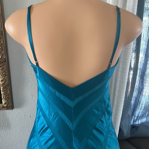 Silk Maxi Dress Turquoise - Picture 4 of 5